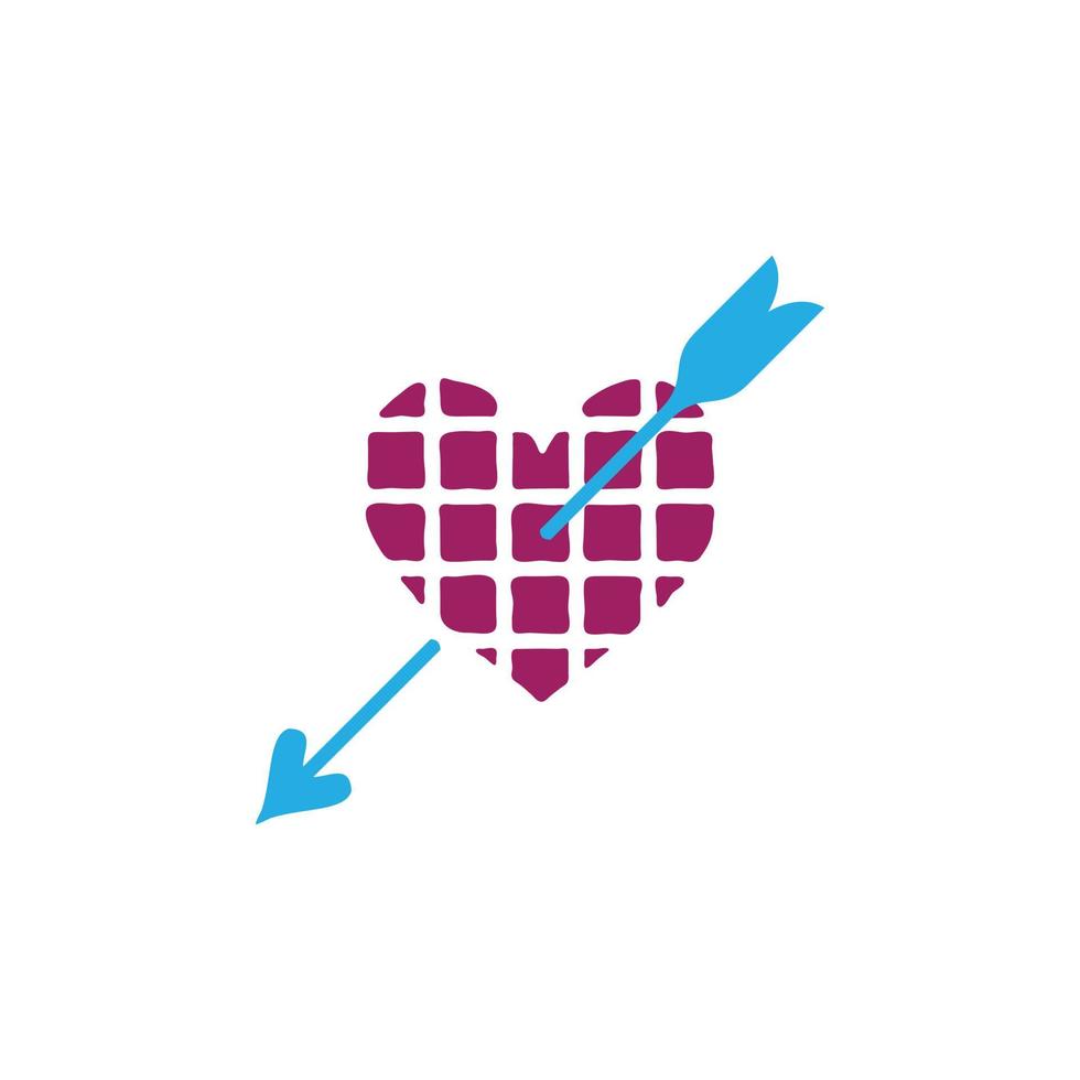 idea de diseño simple de corazón vector