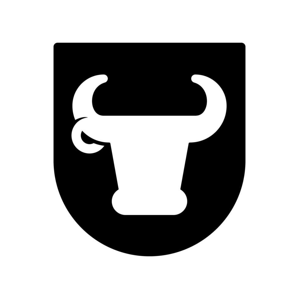 diseño de icono de cabeza de toro vector