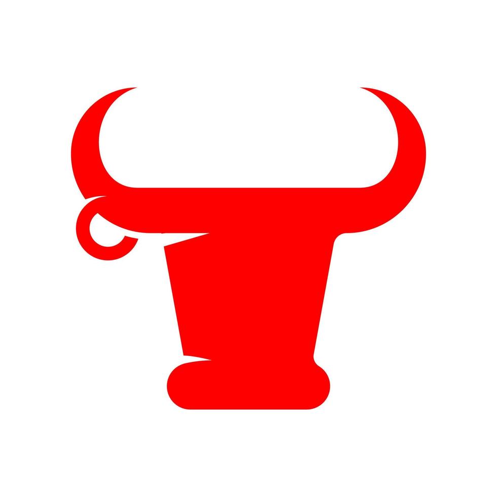 Bull head icon design vector