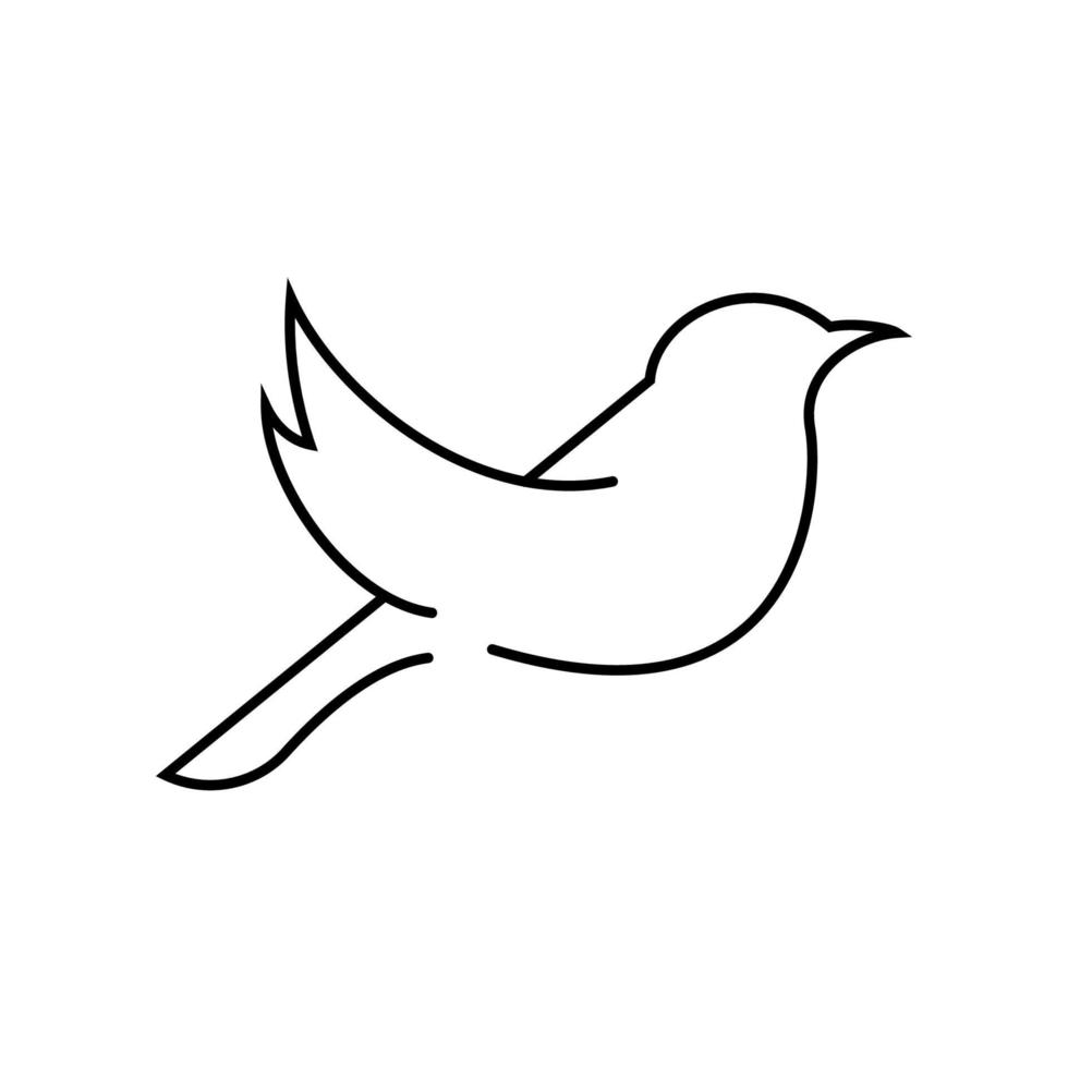 Bird line icon design vector