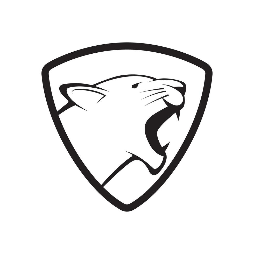 Lioness head logo design vector