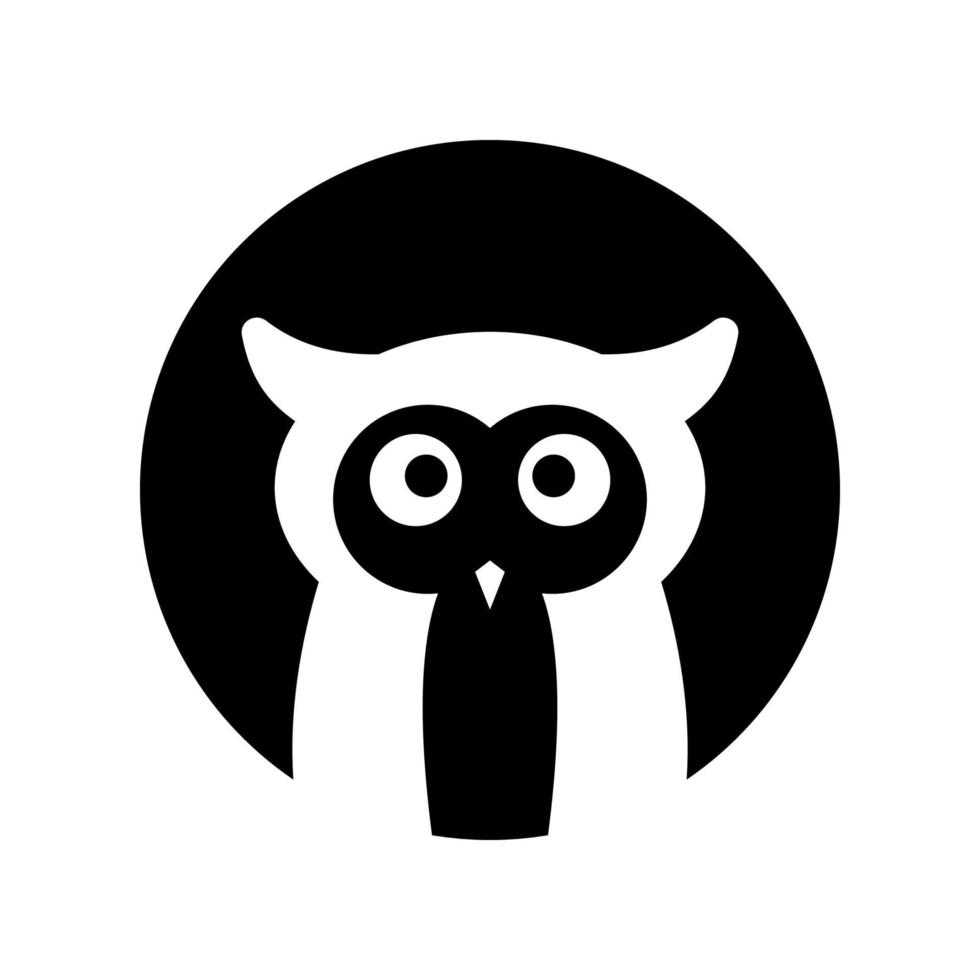 diseño de icono de pájaro búho vector