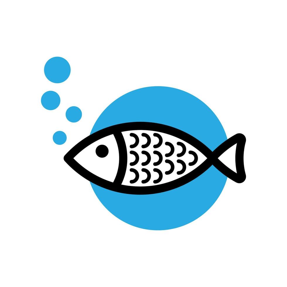 diseño de icono de pescado vector