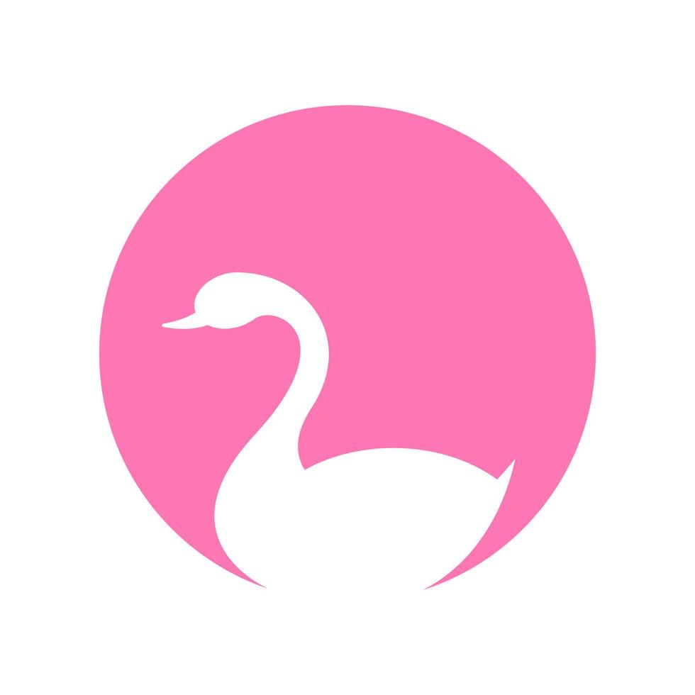 diseño de icono de cisne vector