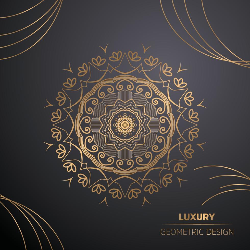 elementos decorativos vintage mandala de lujo. patrón oriental, ilustración vectorial vector