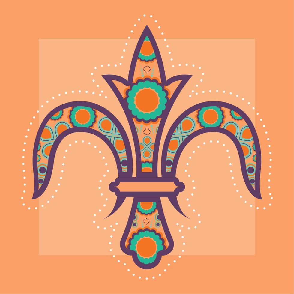 Fleur de lis. Medieval heraldry decoration - Vector