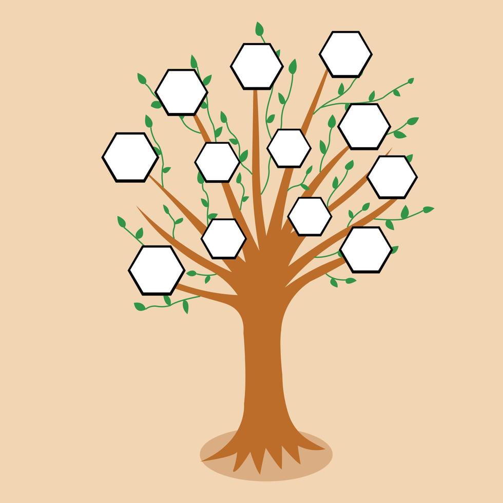 ilustración de árbol genealógico para imágenes relativas. vector