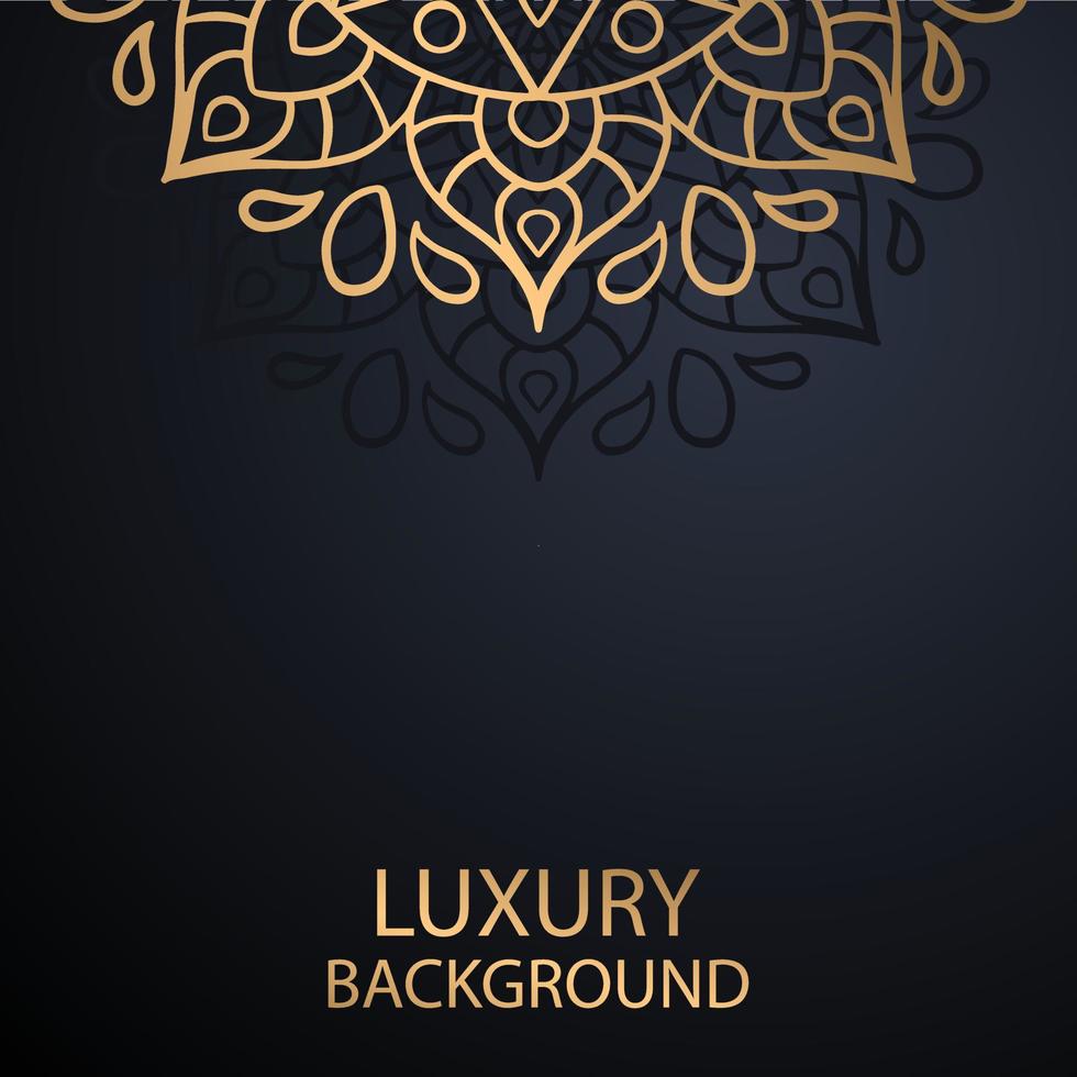 Luxury mandala background design with golden color pattern vector