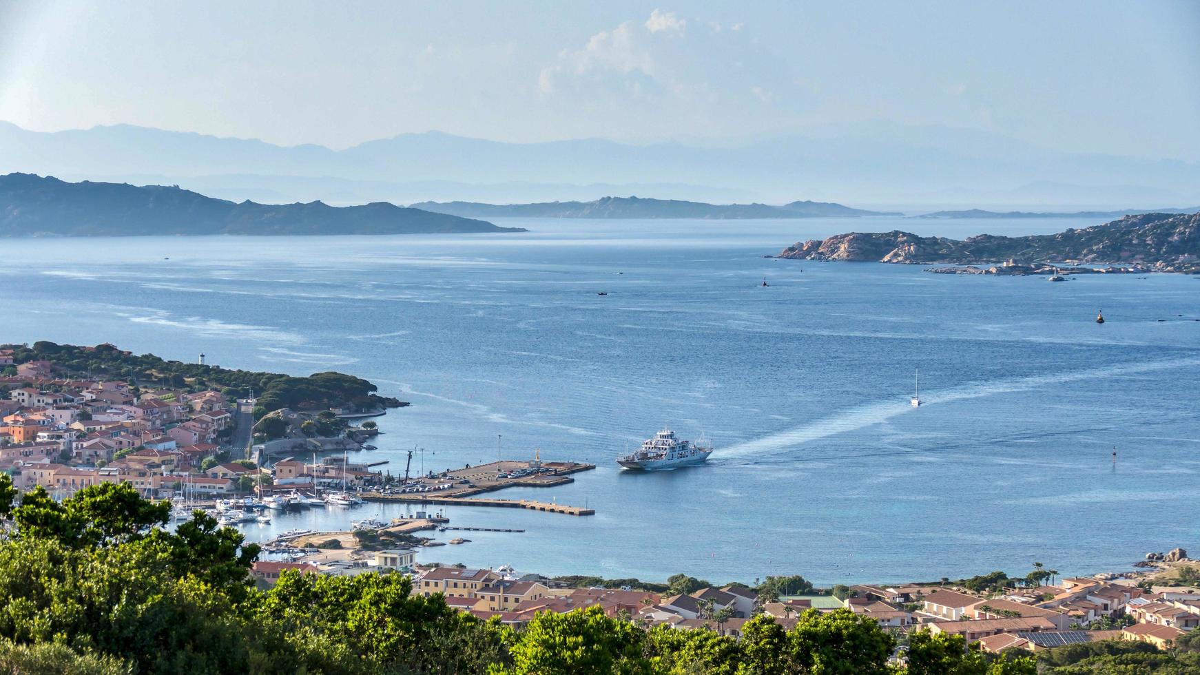 View down to Palau in Sardinia photo