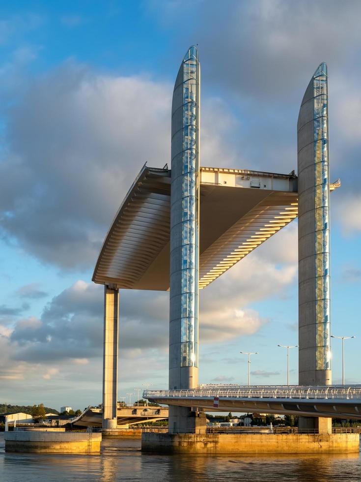 BORDEAUX, FRANCE, 2016. New Lift Bridge Jacques Chaban-Delmas Spanning the River Garonne at Bordeaux France on September 18, 2016 photo