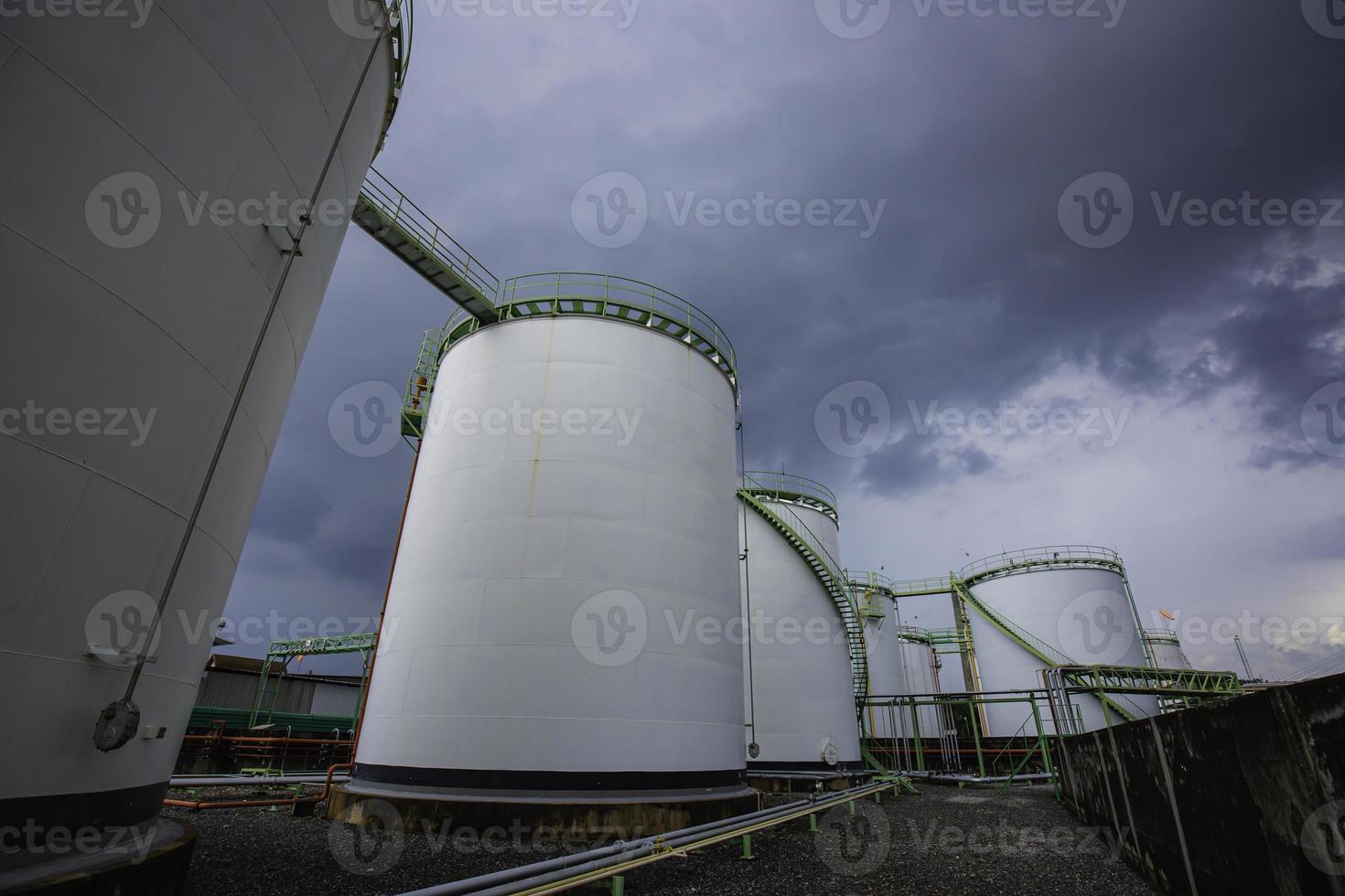 Chemical industry tank storage farm carbon steel the tank. photo