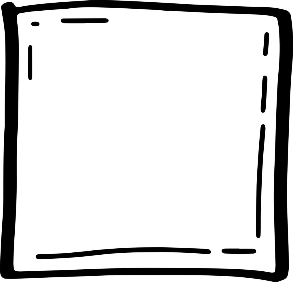 Doodle speech and note bubble black line vector. Infographic element. Note sticker illustration vector