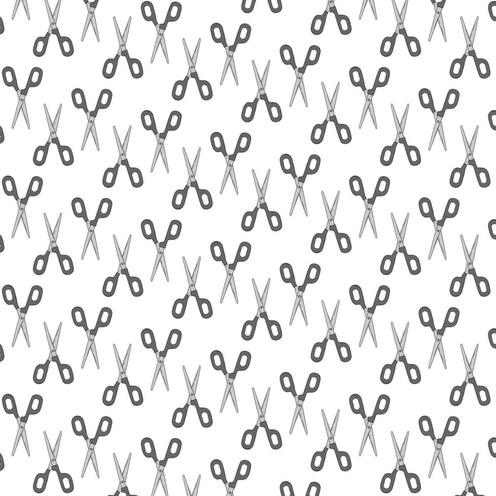 Scissors pattern for textile, fabric,wrapping paper. Hand drawn vector illustration.