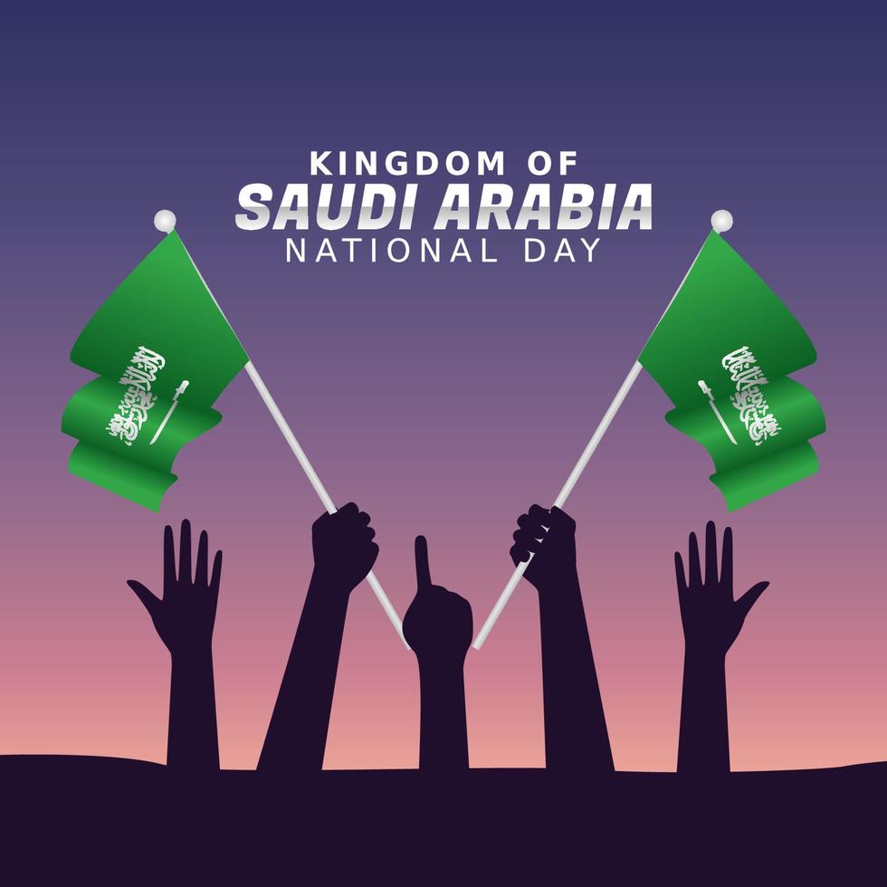 ilustración vectorial del día nacional de arabia saudita. adecuado para tarjetas de felicitación, afiches y pancartas. vector