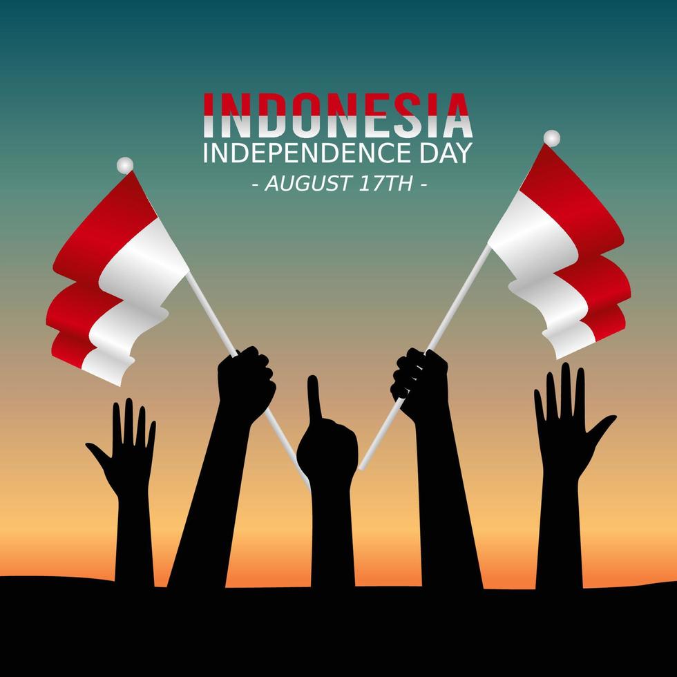 Happy Indonesia Independence Day Vector Illustration. Suitable for greeting card poster and banner