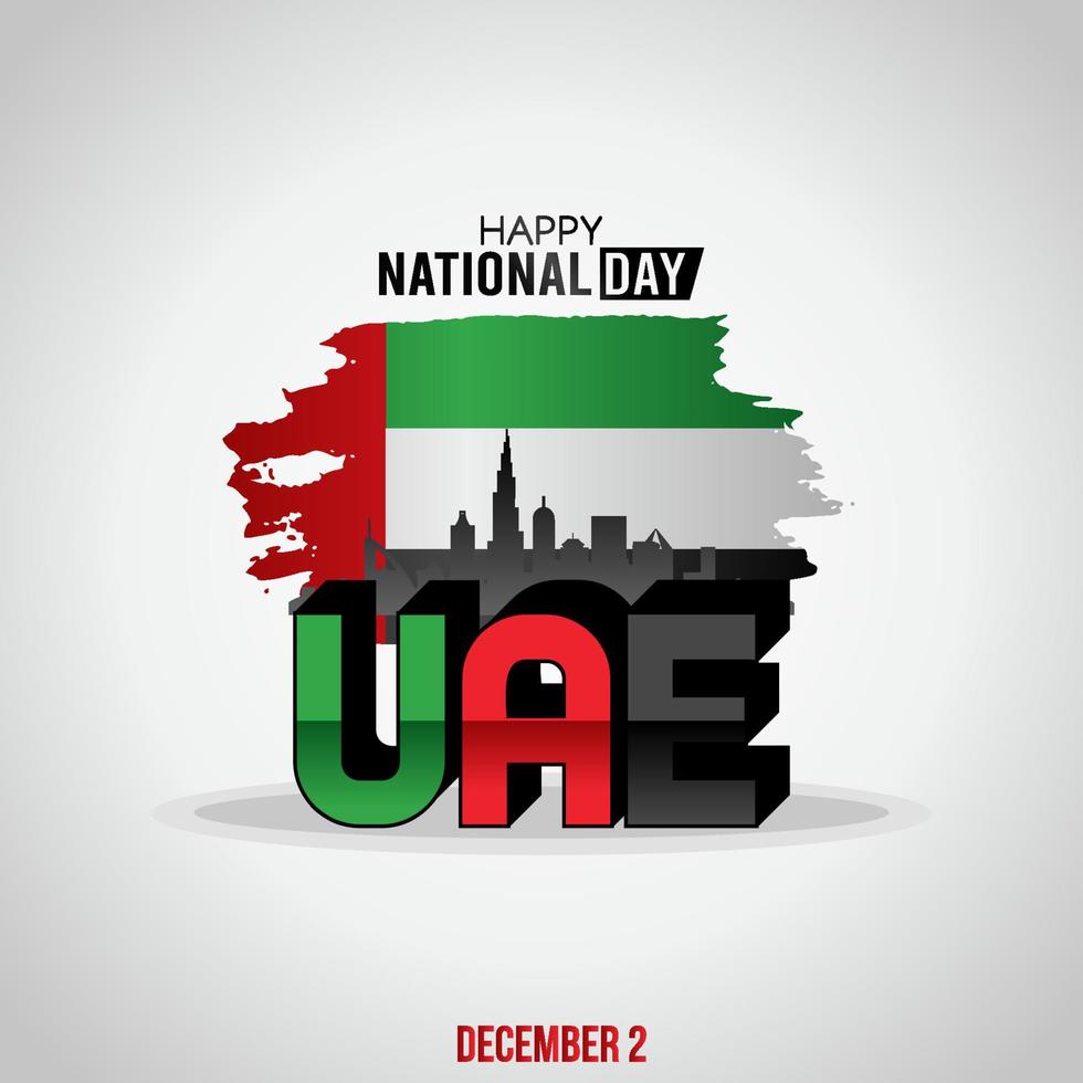 UAE National Day Vector Illustration.