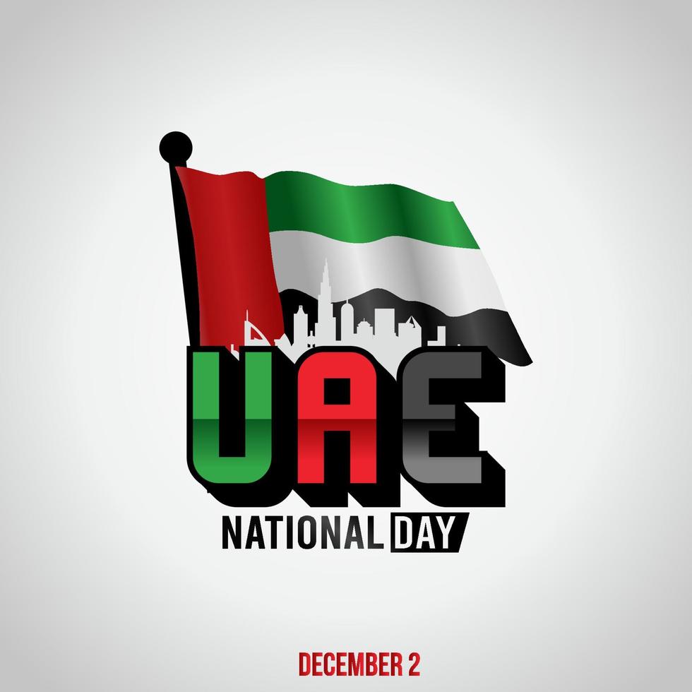 UAE National Day Vector Illustration.