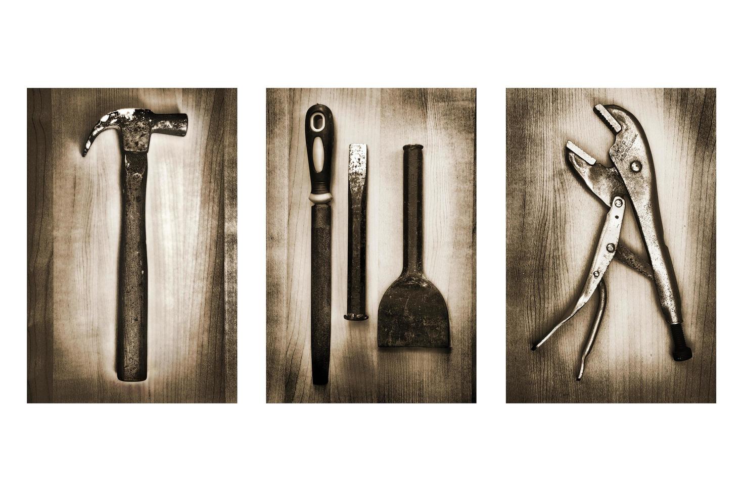 Old Tools triptych photo