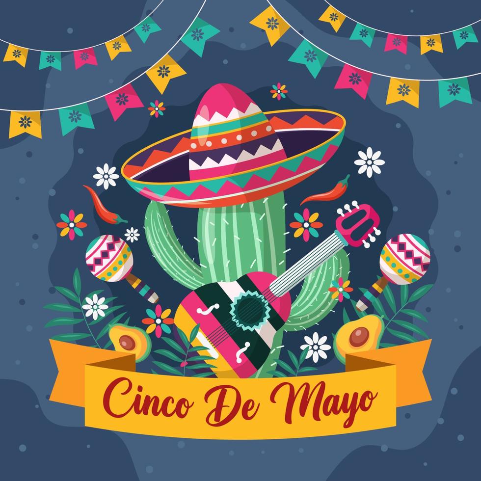 concepto cinco de mayo vector