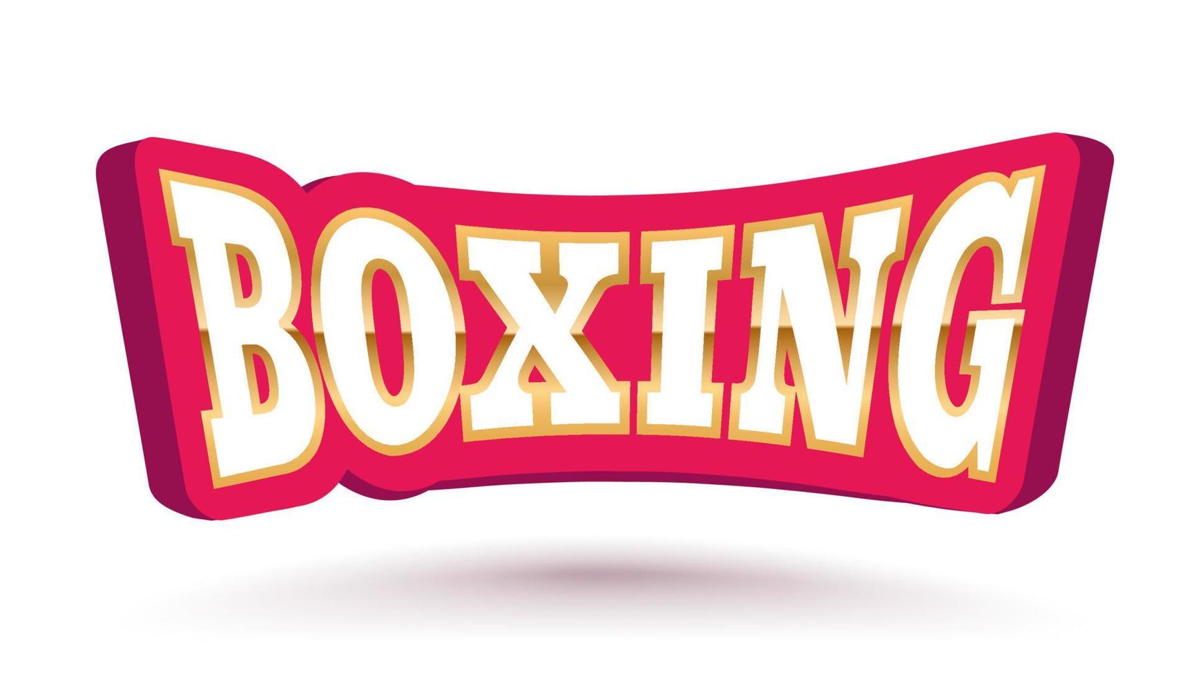 Vector vintage emblem for boxing. Vector logo for boxing club with stars.