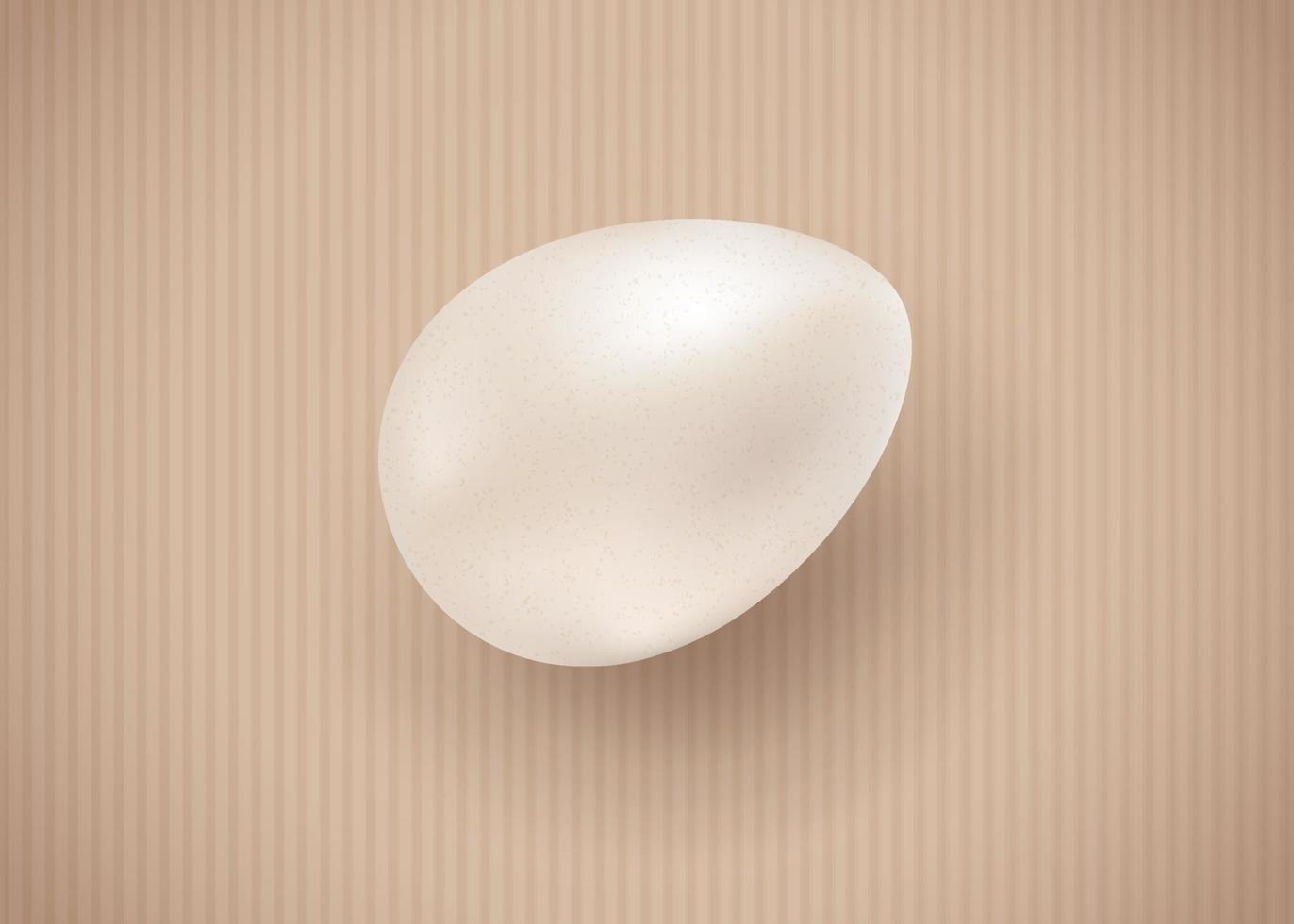 Vector white egg in realistic style for Easter.
