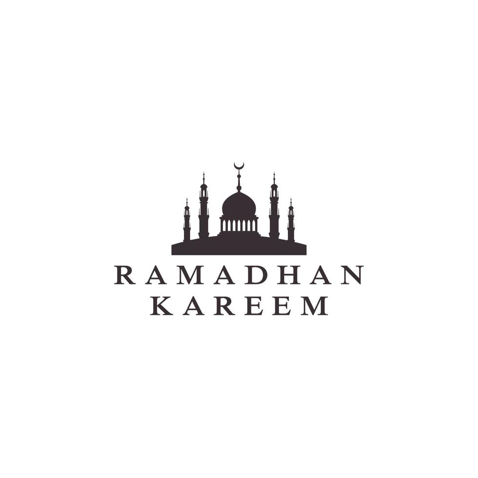 mosque islam muslim ramadan logo vector icon symbol illustration design