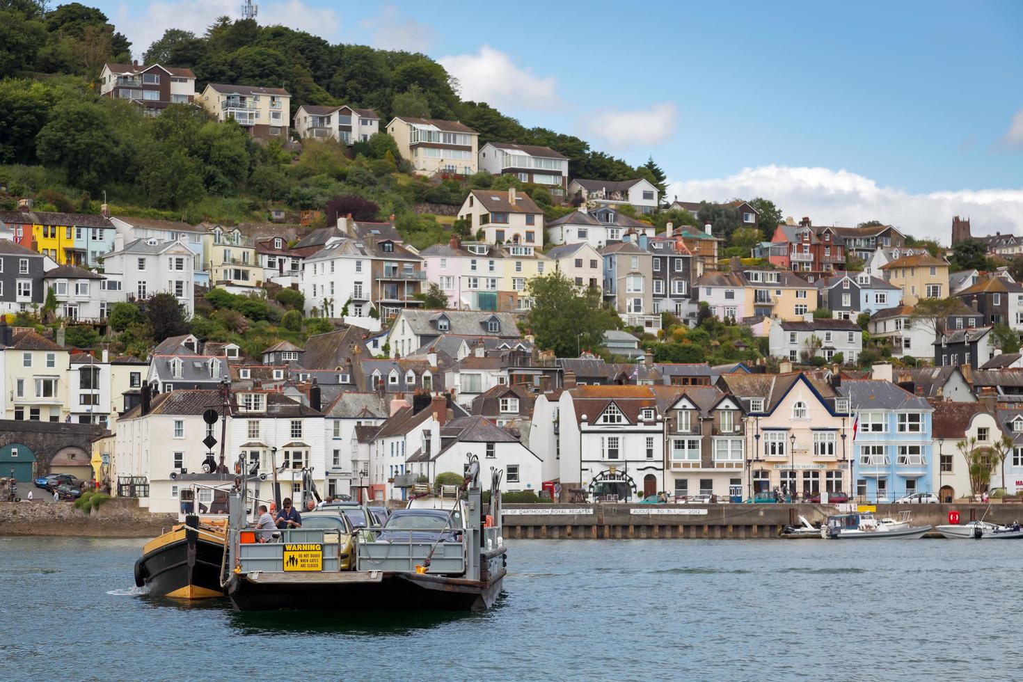 KINGSWEAR, DEVON, UK, 2012. View of thr Kingswear to Dartmouth Car Ferry in Devon on July 28, 2012. Unidentified people photo