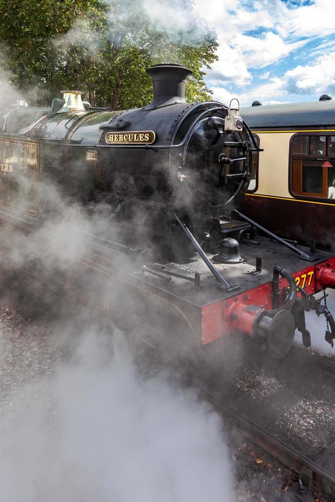 PAIGNTON, DEVON, UK, 2012. 4277 BR Steam Locomotive GWR 4200 Class 2-8-0T Tank Engine at Paignton Devon on July 28, 2012 photo