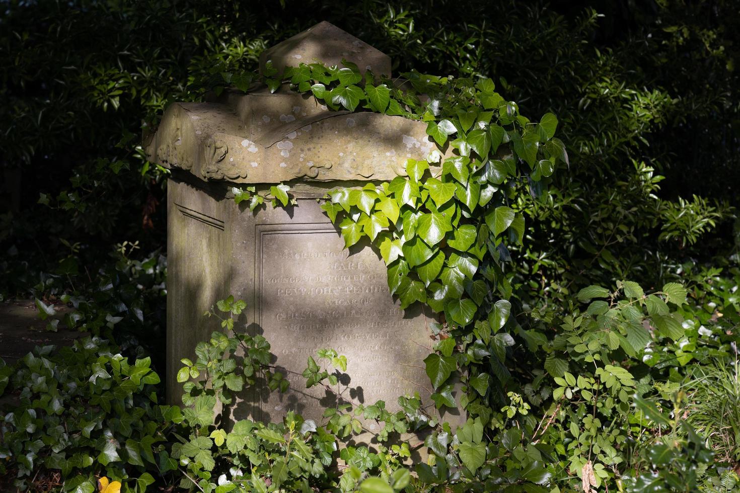 BRISTOL, UK, 2019.  Sunlit tomb along Birdcage Walk in Bristol on May 13, 2019 photo