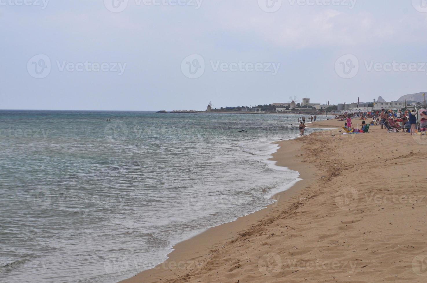 la playa en trapani foto