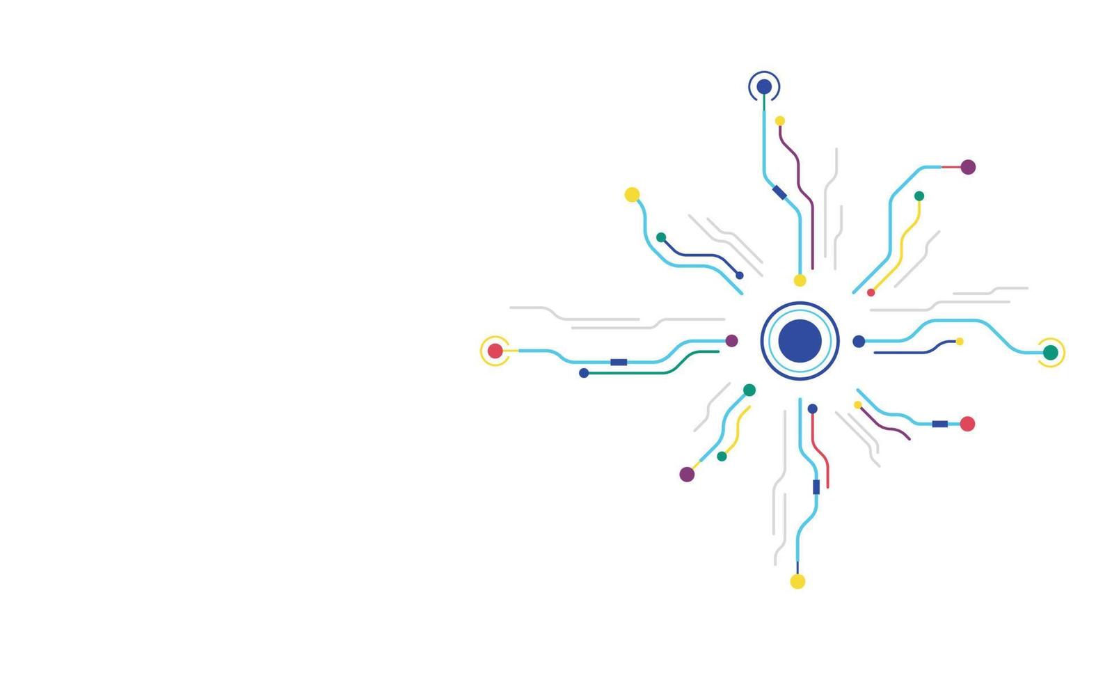 diseño de fondo de línea y punto futuro de conexión de tecnología de circuito digital. ilustración vectorial vector