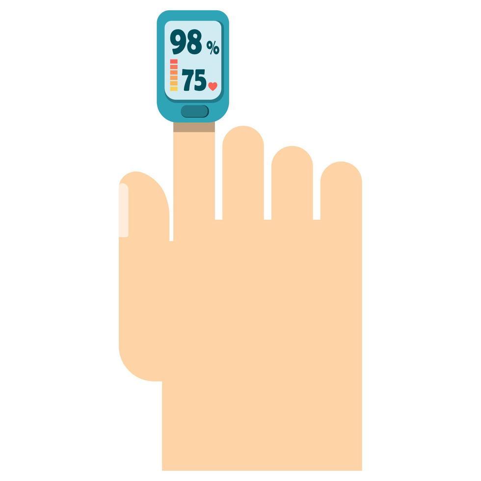 Medical Pulse Oximeter. vector