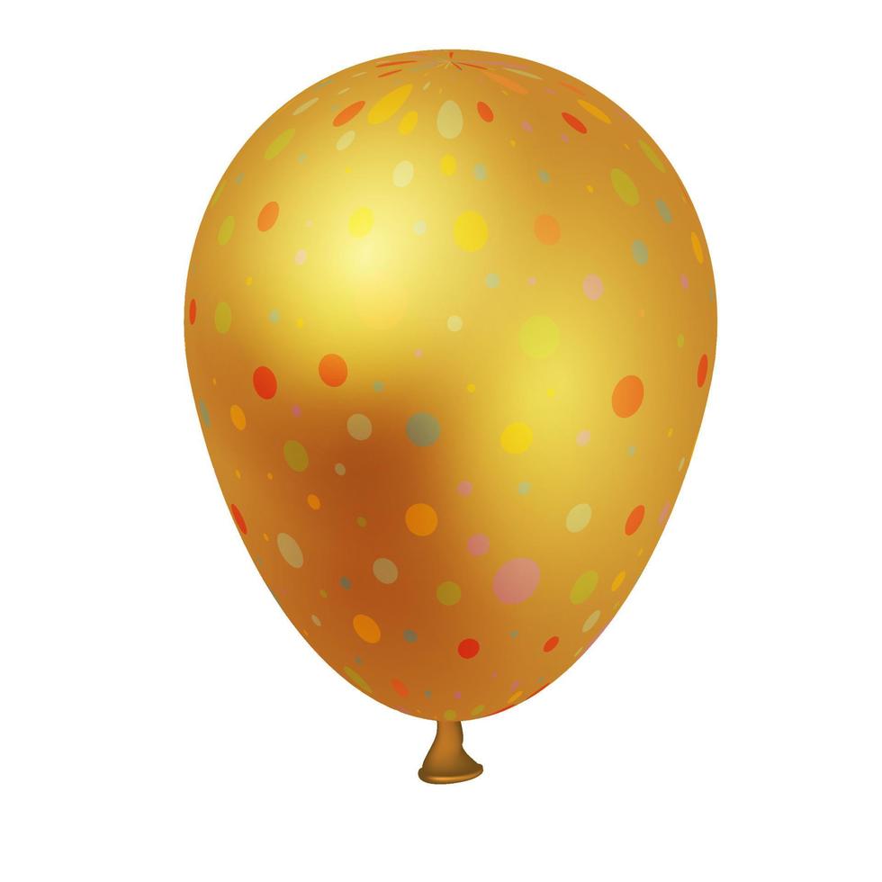 Realistic metallic balloon. vector