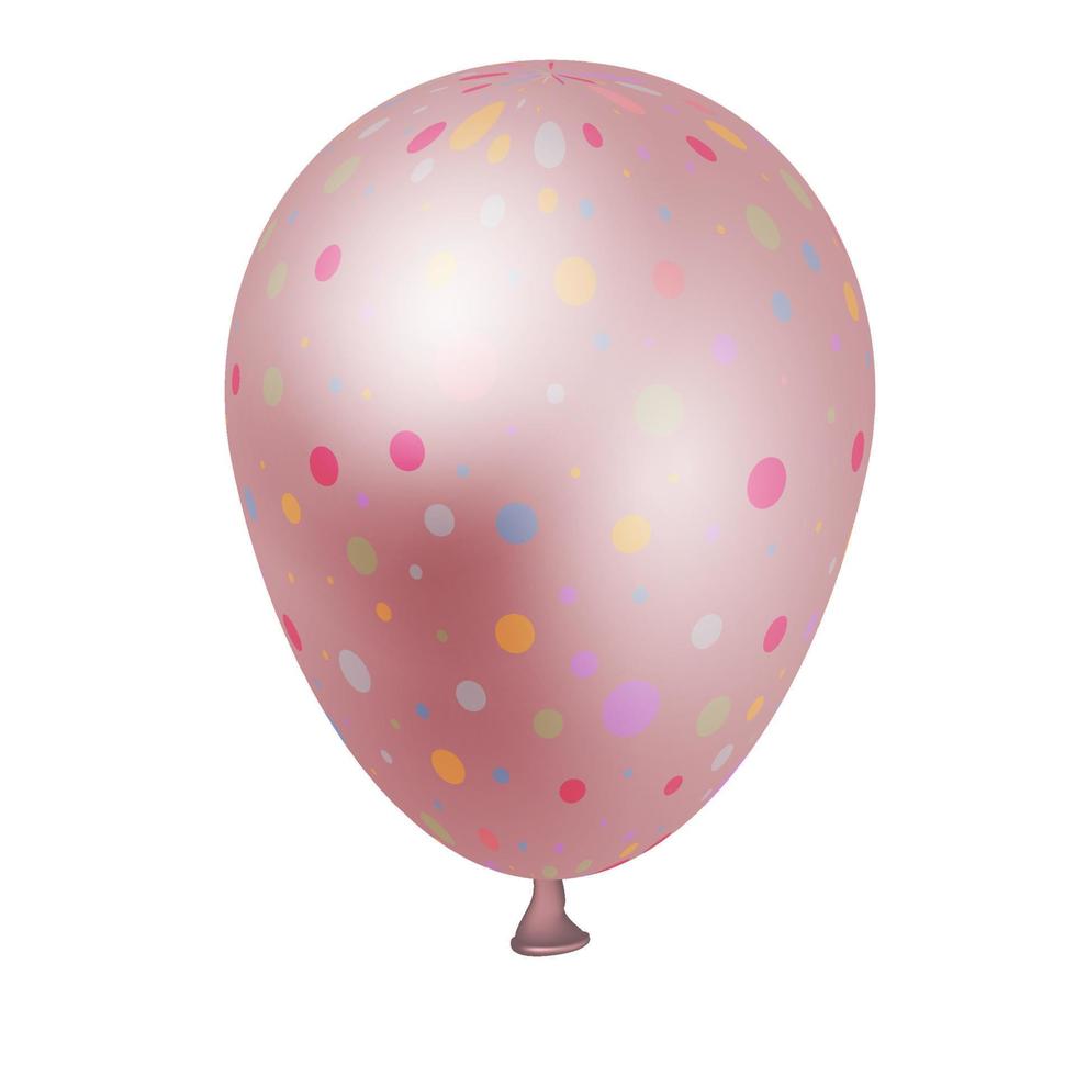 Realistic metallic balloon. vector