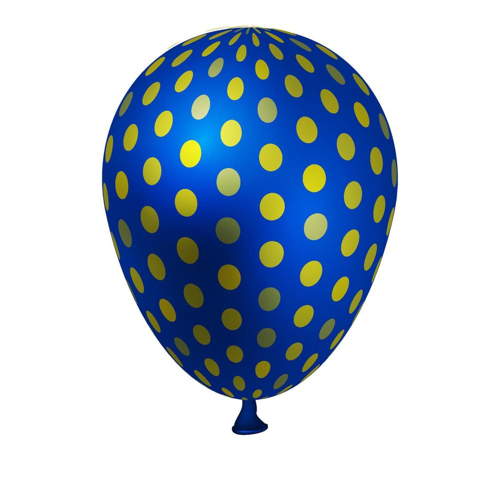 Realistic metallic balloon. vector