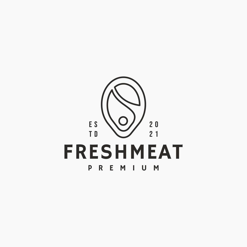 Fresh meat icon sign symbol hipster vintage logo vector