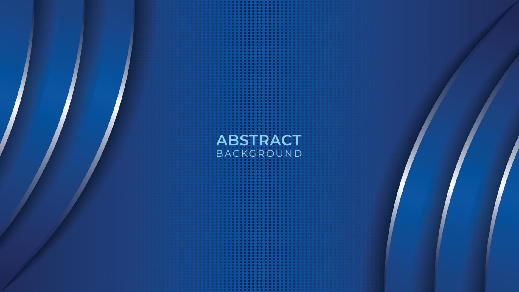 Blue abstracts background with layers and white gold lines. Luxury style graphic elements. Space for your text. Vector illustration