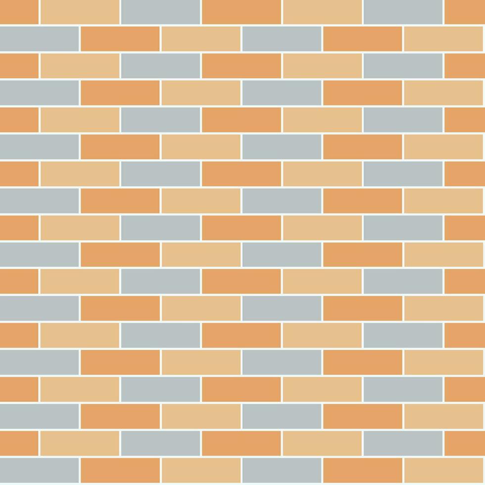 seamless background orange and gray brick wall Suitable for attaching wallpaper, case, room wall, fabric pattern, glass pattern vector