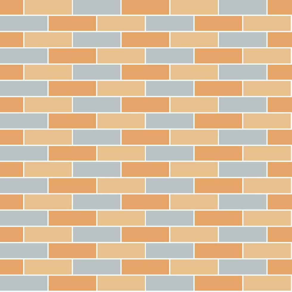 seamless background orange and gray brick wall Suitable for attaching wallpaper, case, room wall, fabric pattern, glass pattern vector