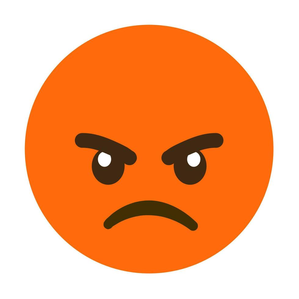 Red-faced angry face emoji vector