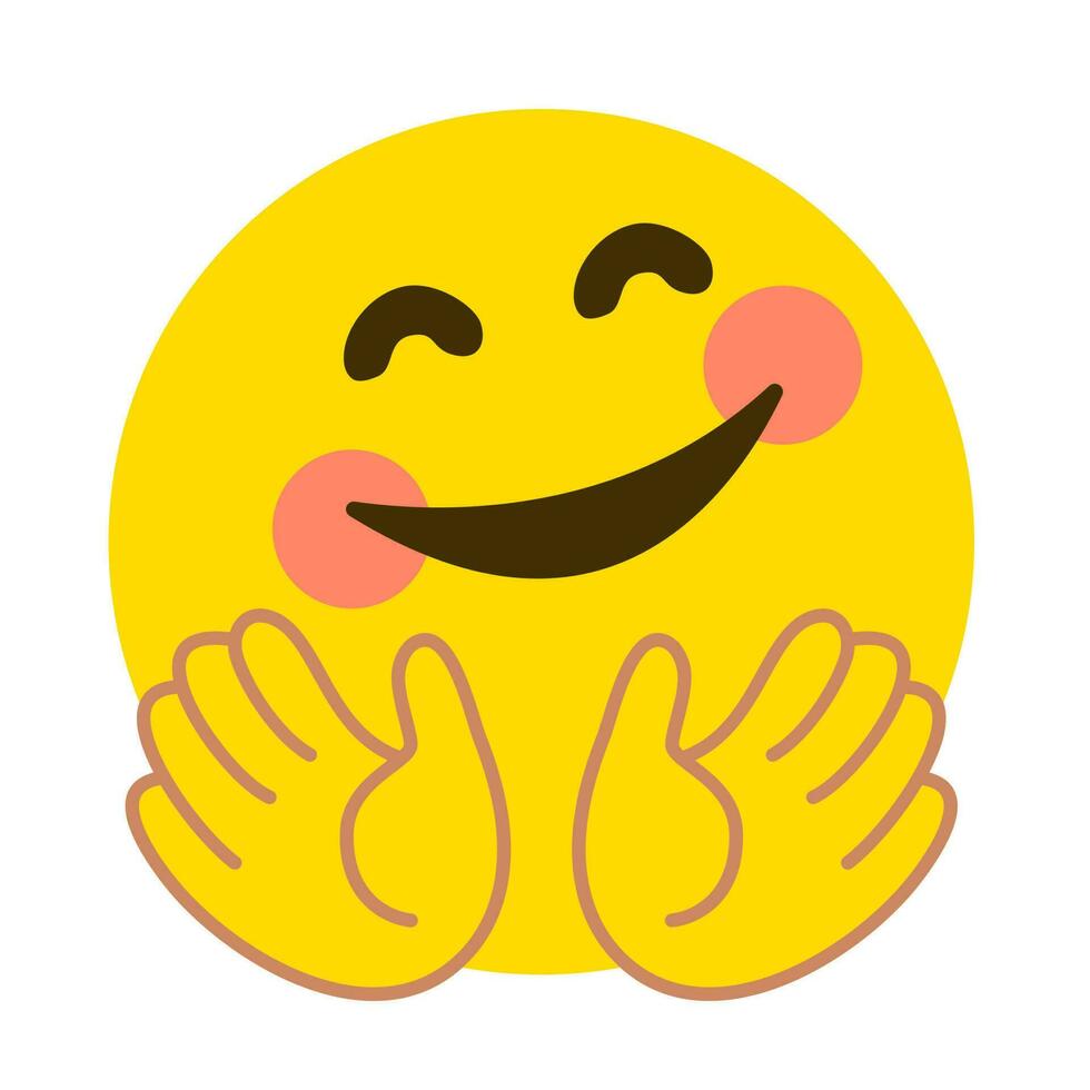 Bright Face Emoji Vector Expression