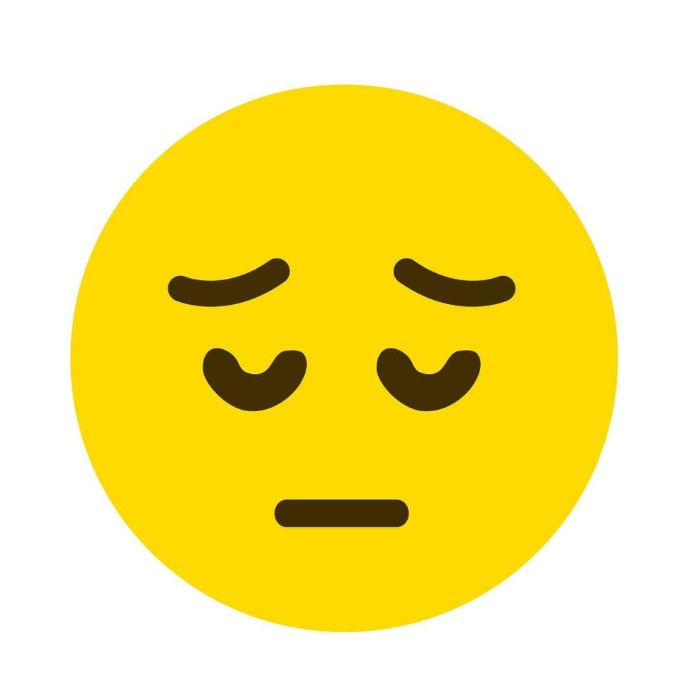 sad face emoji vector expression