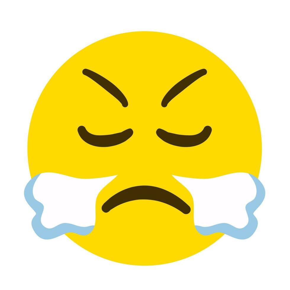 angry face emoji vector expression