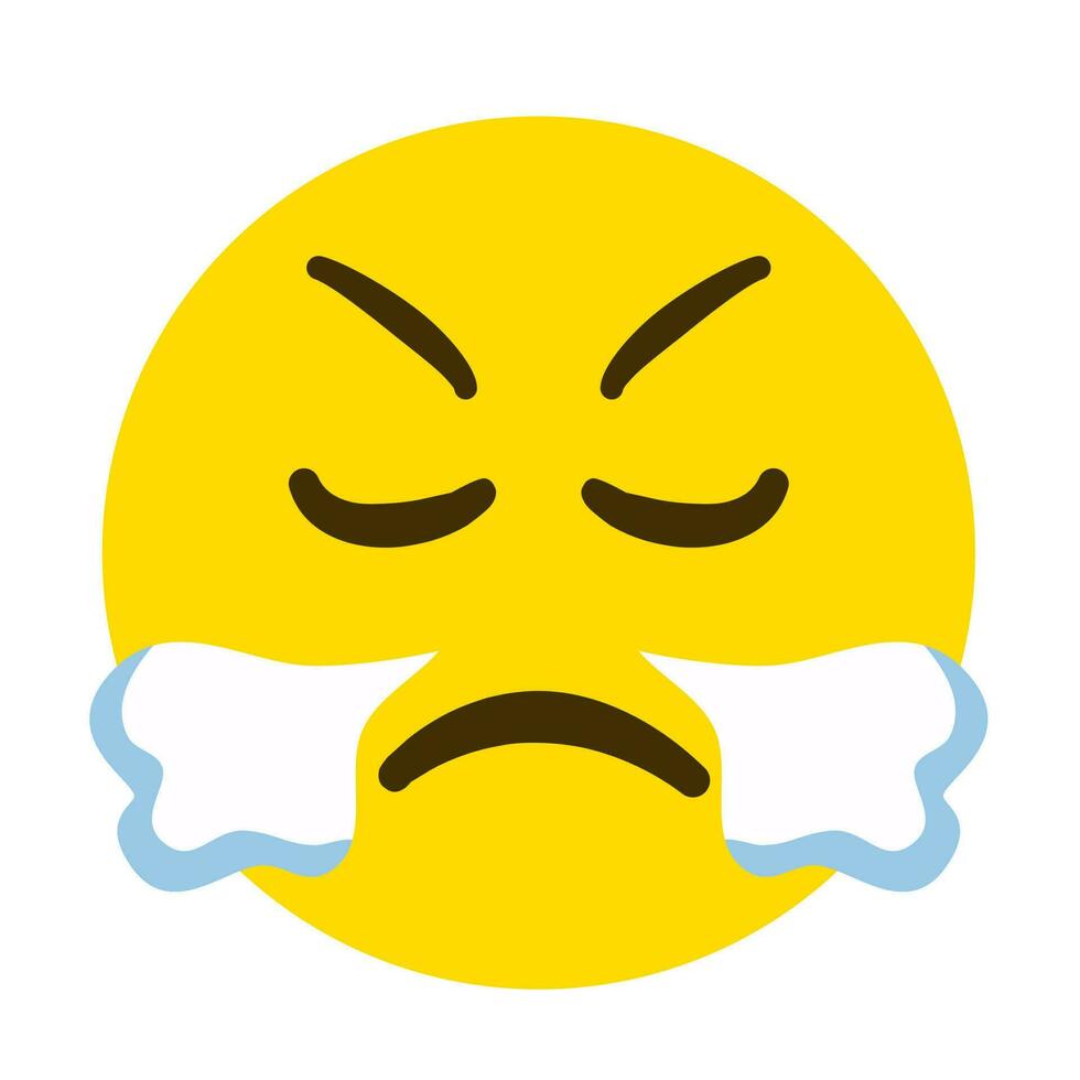 angry face emoji vector expression