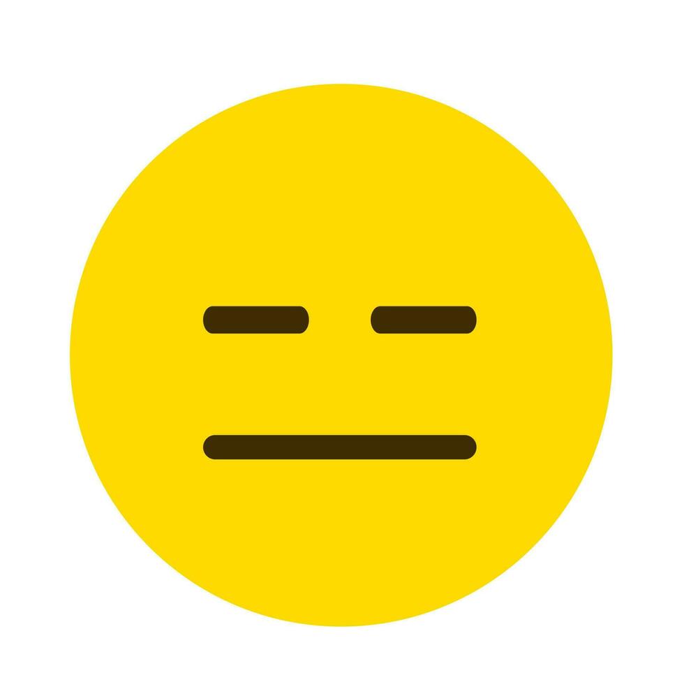 bored moody face vector emoji