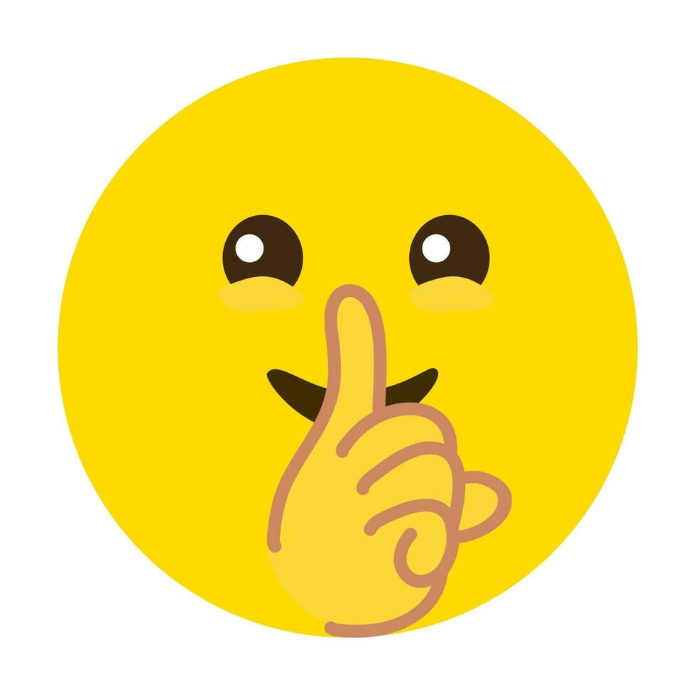 Forbidden to speak emotion face vector emoji