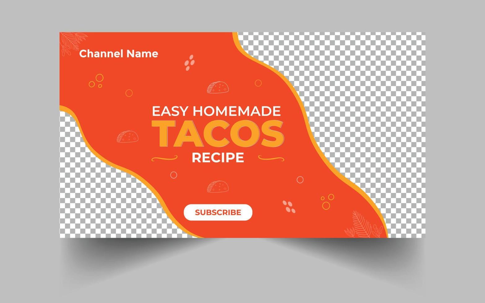 Vedio thumbnail for homemade cupcakes food cooking recipe, food making video thumbnail and web banner template. vector