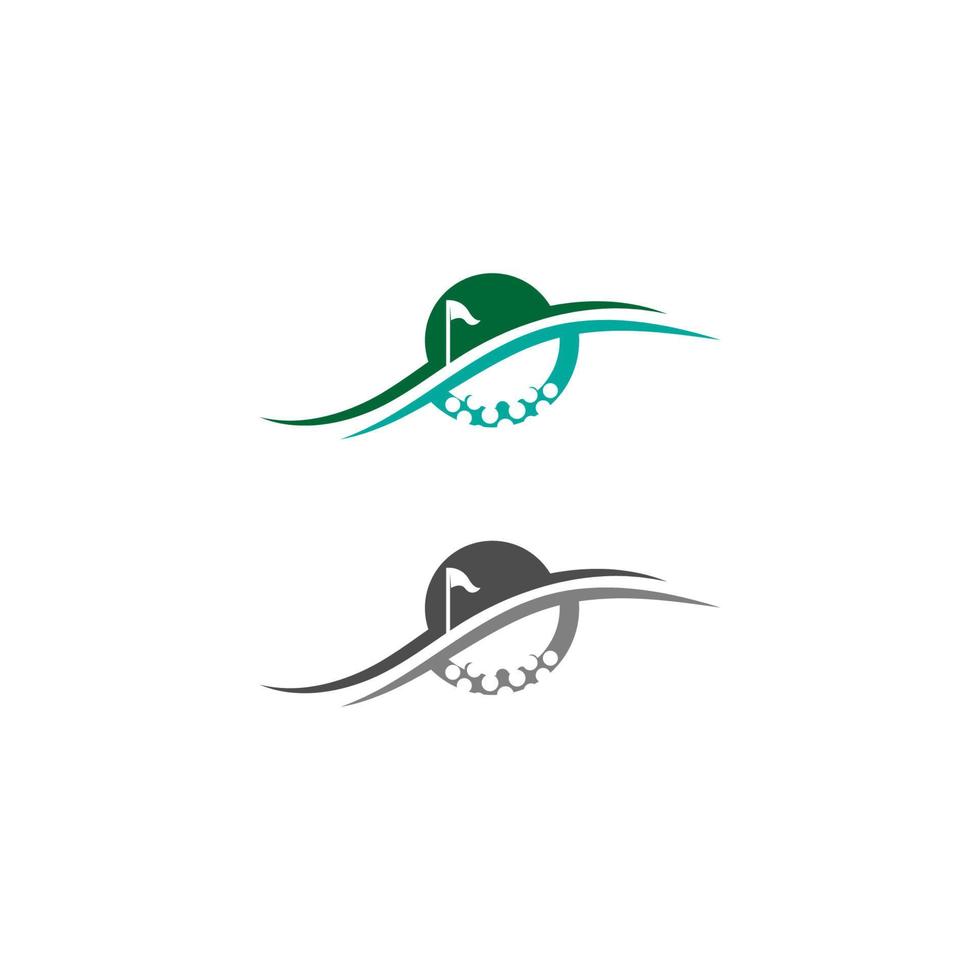 ilustración de diseño creativo de plantilla de icono de logotipo de golf vector
