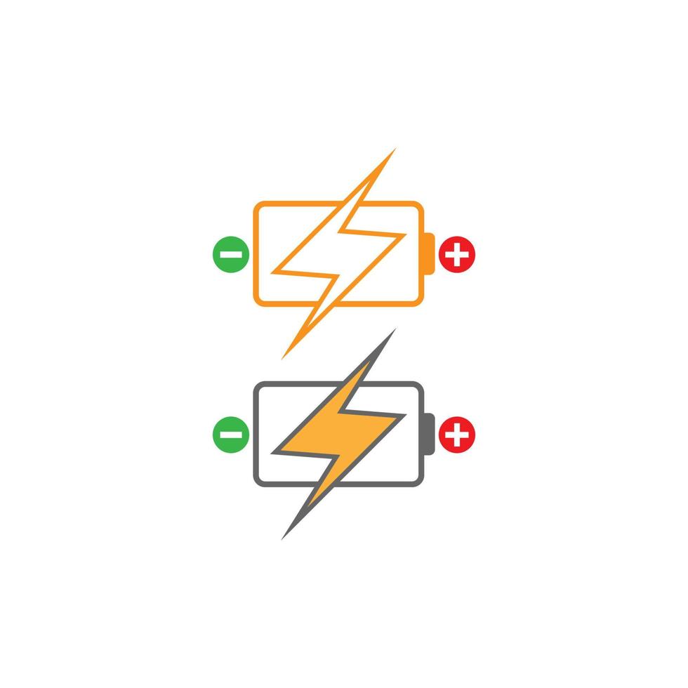 Battery logo icon design template vector