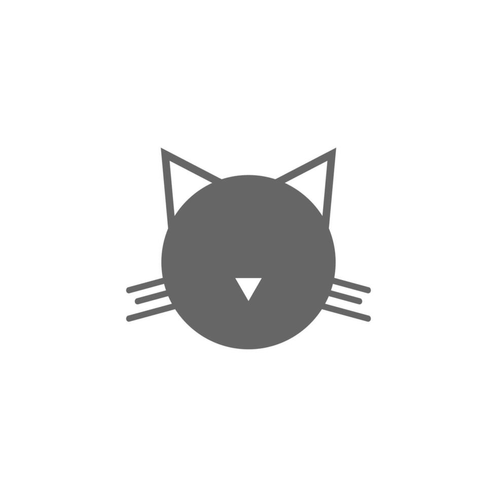 vector de ilustración de diseño de logotipo de icono de gato